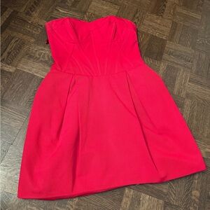 Jill Stuart Mini strapless corset red dress size 2